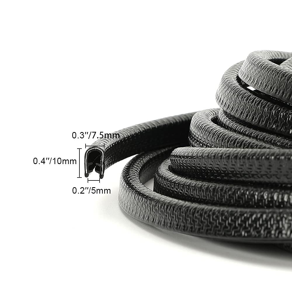 Joint De Protection Pour Portes De Voiture - 3m En Caoutchouc EPDM Forme U - Noir - 4