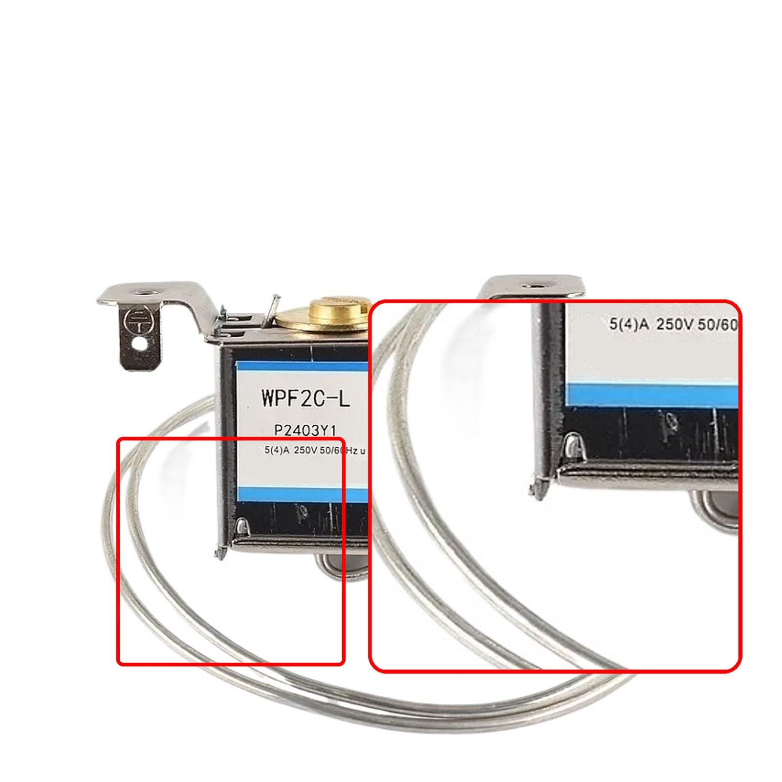 Termostato De Descongelación Del Refrigerador, Interruptor Del Termostato Doble Del Refrigerador/enfriador WPF-2C-L Engranajes Mecánicos Mecánicos De 2 Pines