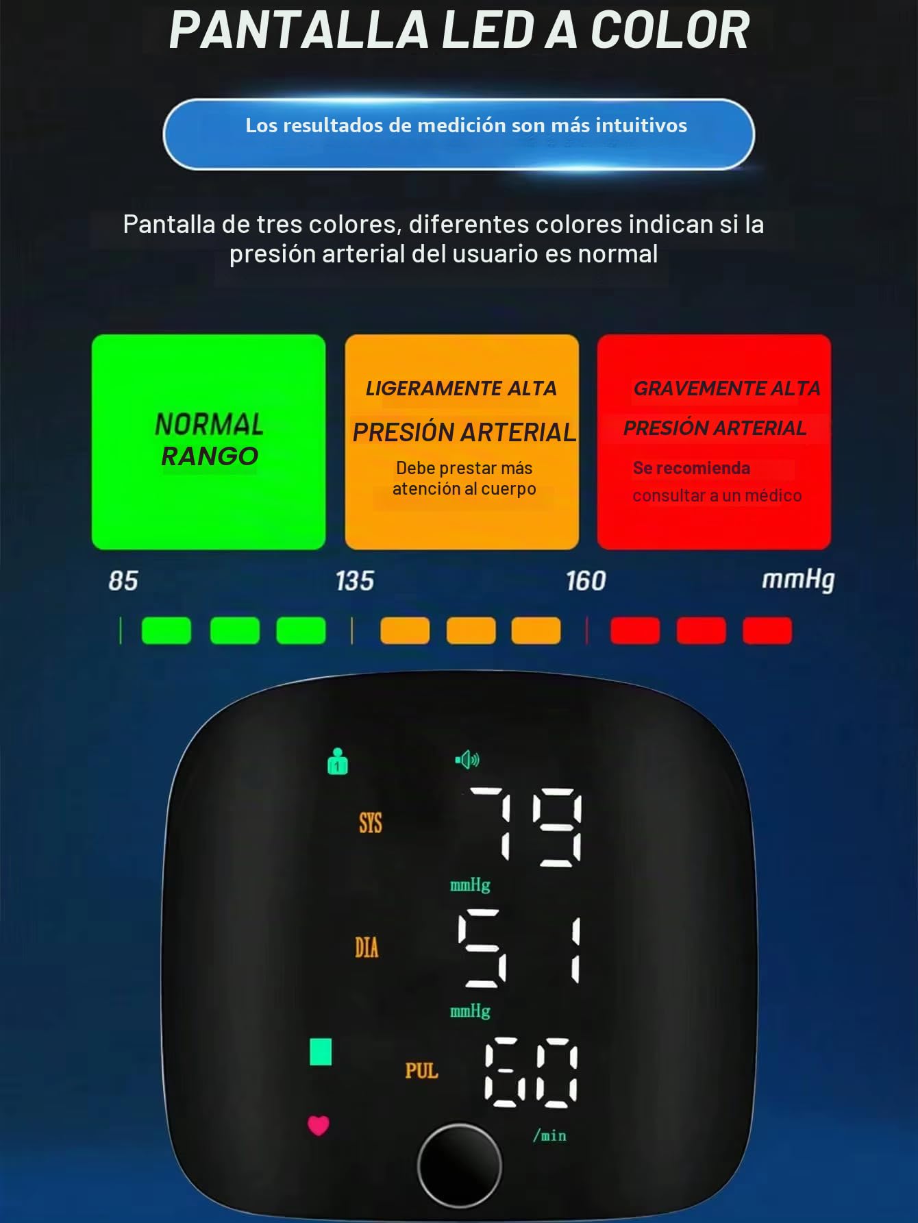 Esfigmomanómetro automático, monitor digital de presión arterial de muñeca, fácil de usar en casa, fácil de llevar, máquina de presión arterial de muñeca con recargable por USB