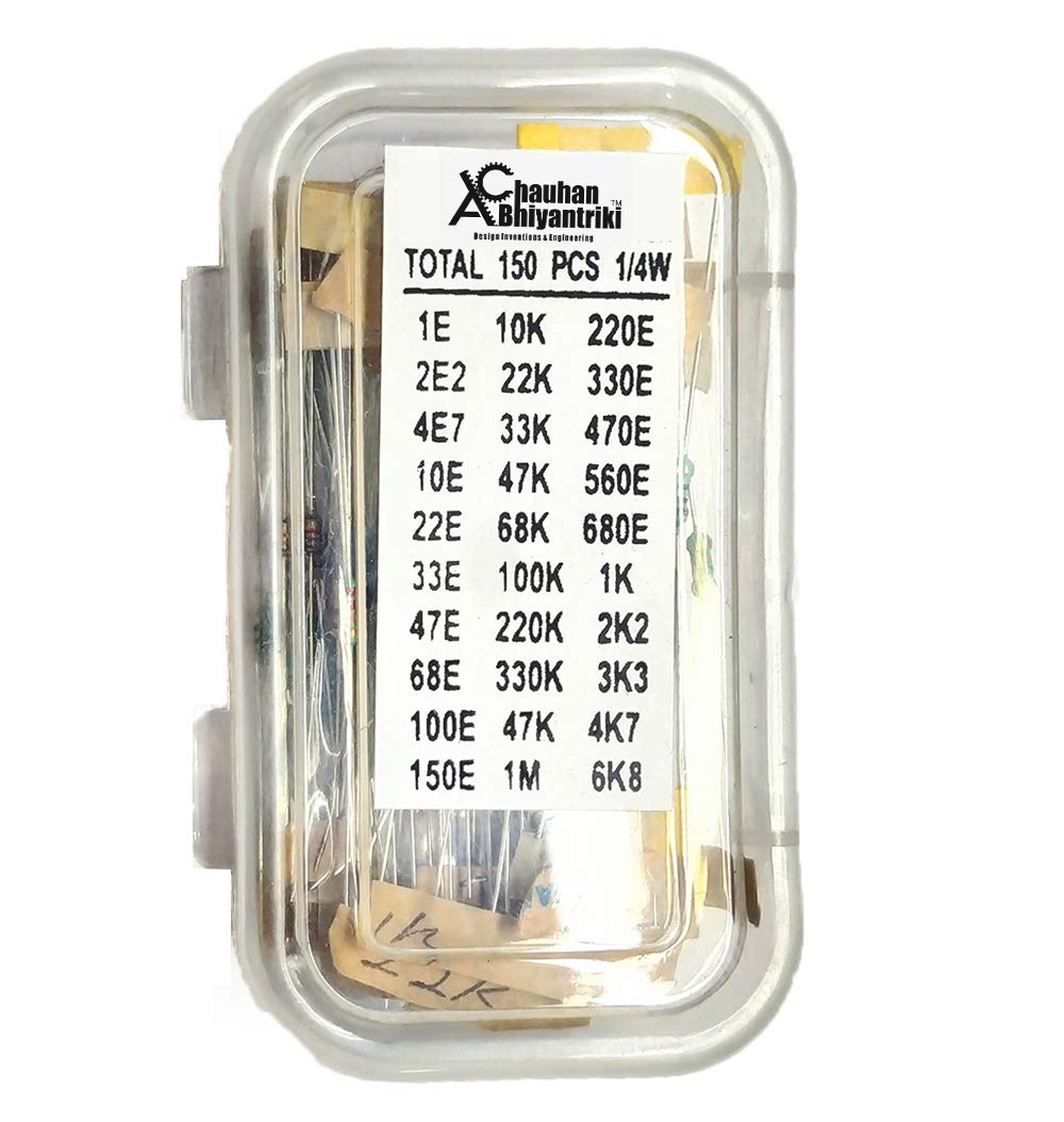 Chauhan Abhiyantriki™ Resistance kit of All type multi values resistor best for DIY projects soldering and PCB work (B08PQP4GMY) Amazon Price History, Amazon Price Tracker