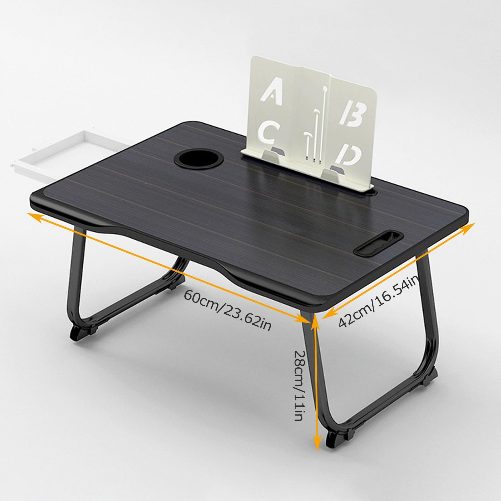 Tavolino da Letto,Tavolo Laptop Pieghevole,lapdesk Pieghevole,tavolino da Letto per studiare,Utilizzato per Leggere, disegnare o Giocare ai Videogiochi, Lavorare(White)