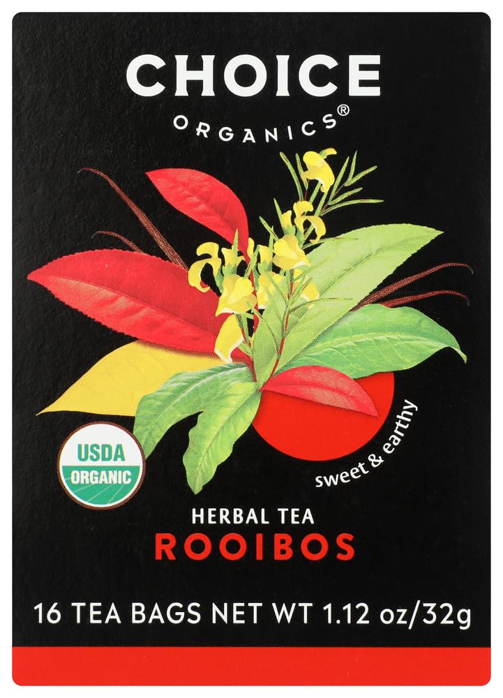 Choice Organic Teas Rooibos Red Bush Tea, 16 BAGS (Pack of 2)