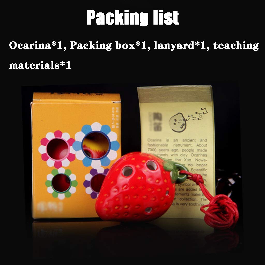 Tweeter De 4 Orificios Con Forma De Fruta Creativa Terracotta Ocarina, Los Principiantes Con Forma De Fresa Y Limón Practican Instrumentos De Viento, Caja De Embalaje + Cordón + Material Didáctico