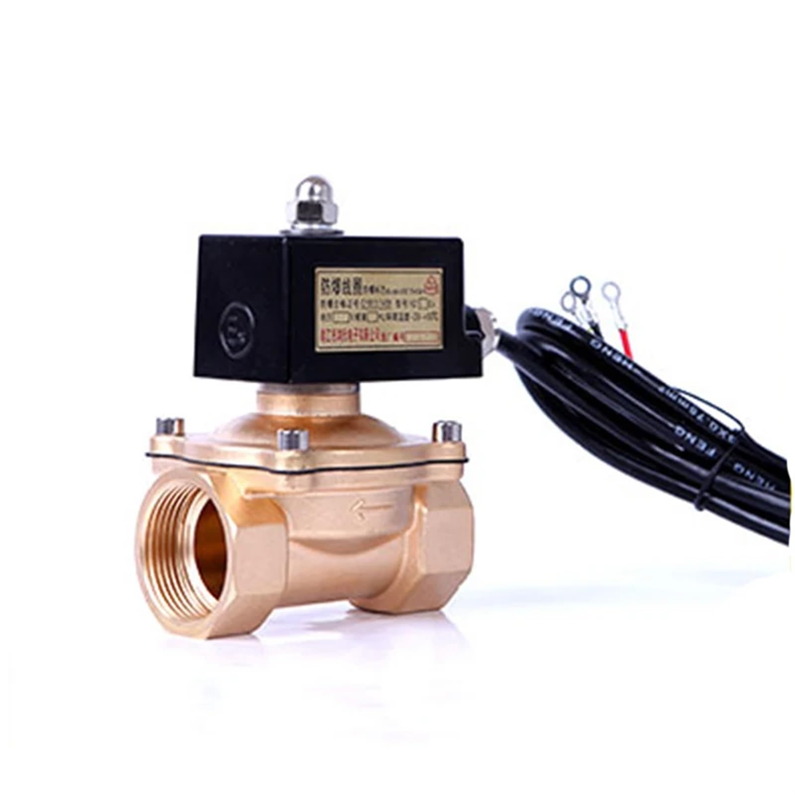 Huuoqiwy Dn50 2“ Solenoid Valve 2/2 Way Direct Acting Solenoid Valve(12Vdc-Closed)