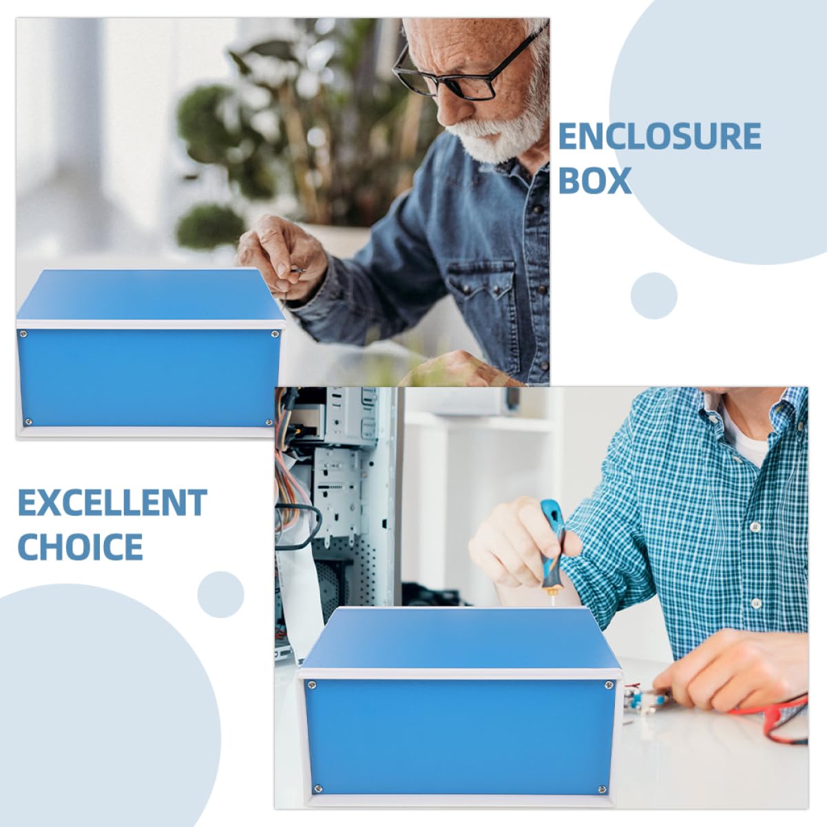 ARTIBETTER Elektronikgehäuse aus Metall Anschlusskasten Projektbox für Kleine Klemmen Schraubmontage Selbstgemacht Elektrogehäuse für Messgeräte