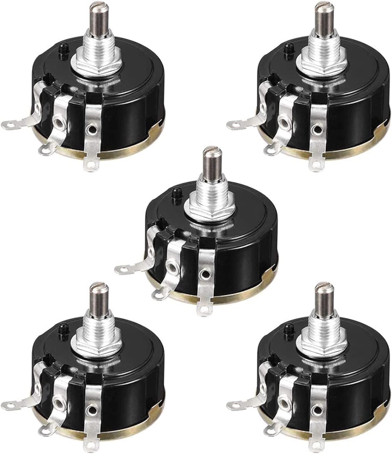 Trimmer potentiometers,5PCS WX112 Potentiometer 3W Single Turn Wire