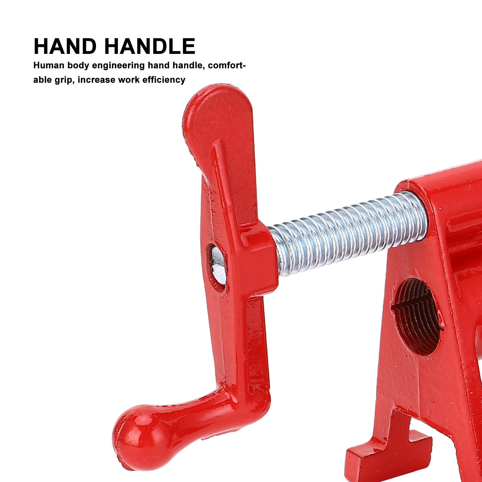Juego de 4 Abrazaderas para Tubos, Abrazadera de Mandíbula Ajustable de Hierro Maleable Resistente con Diseño Liviano, Ideal para Carpintería, Sujeción de Madera, Metal y Plástico