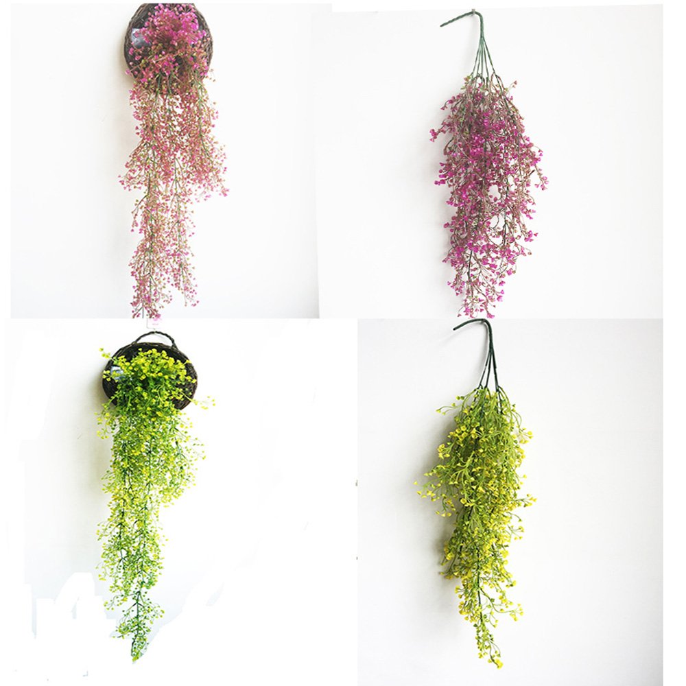 85cm Piante Artificiali Gialle Vite Di Edera Piante Pendenti Vite Di Foglie Artificiali Decorazione Di Fiori Viola 69457280