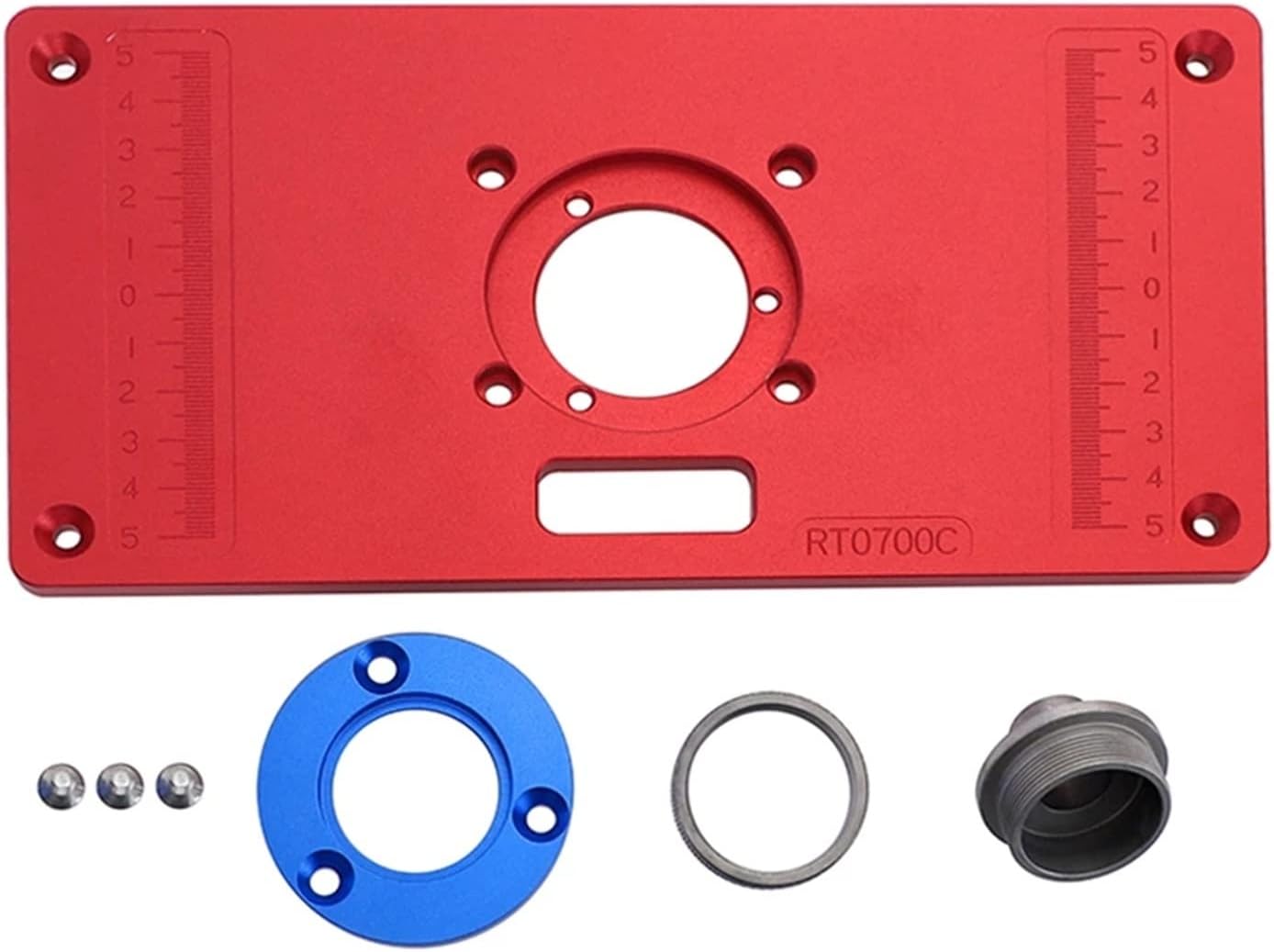 Router table Aluminum Router Table Insert Plate W / 2 Router Insert