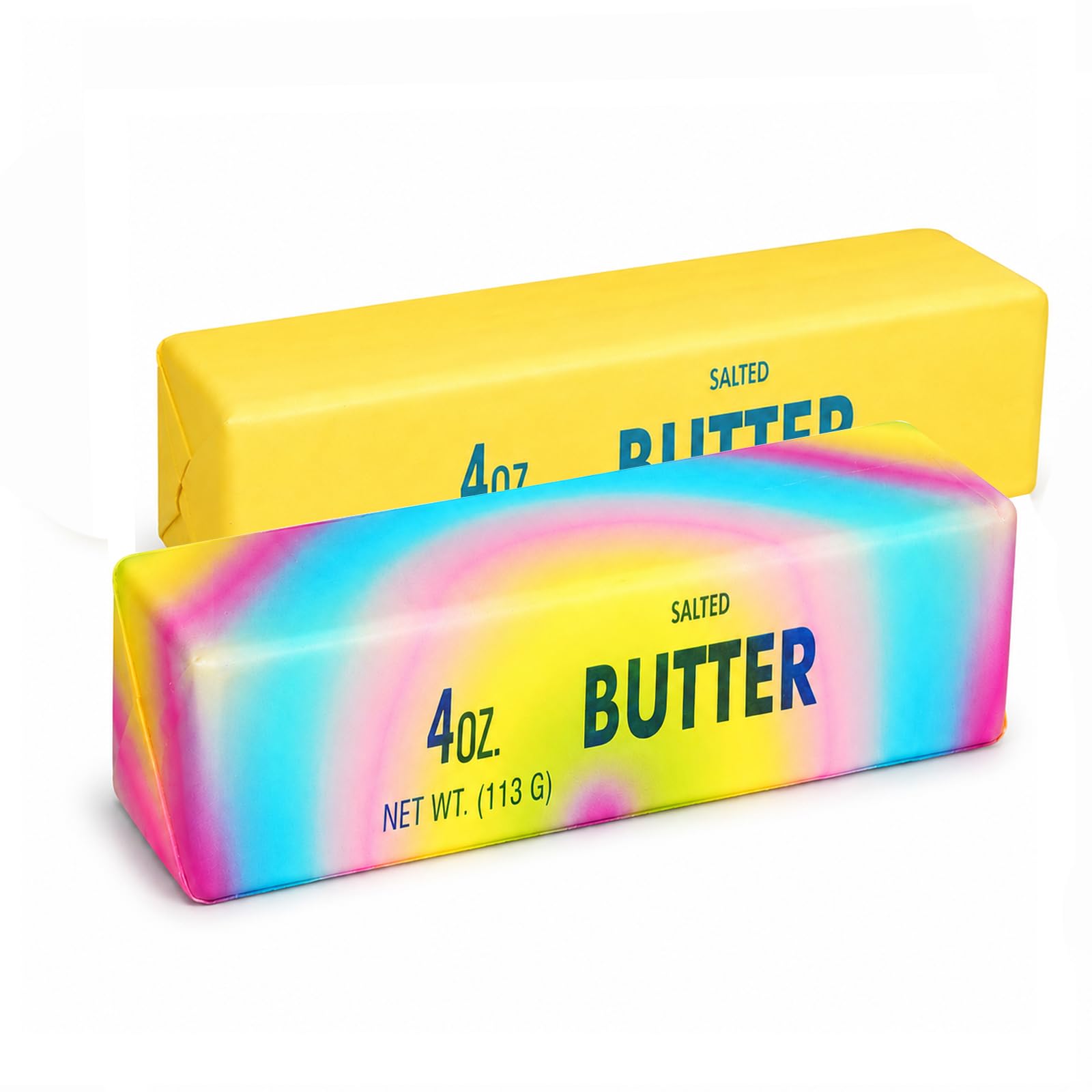 Photo 1 of 2Pcs Butter Squishy Toy, Realistic Butter Stick Slow Rising,Soft PU Foam Squeeze Stress Relief Toy,Cute Food Fidget Toy for Desk,Office,School,Party Favors & White Elephant Gifts