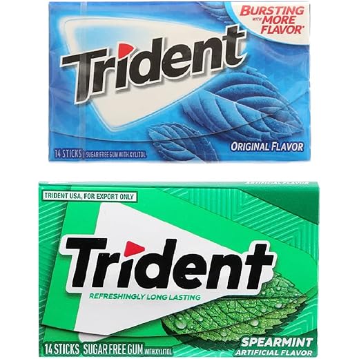 Trident Sugar Free Gum Original + Spearmint 26 G