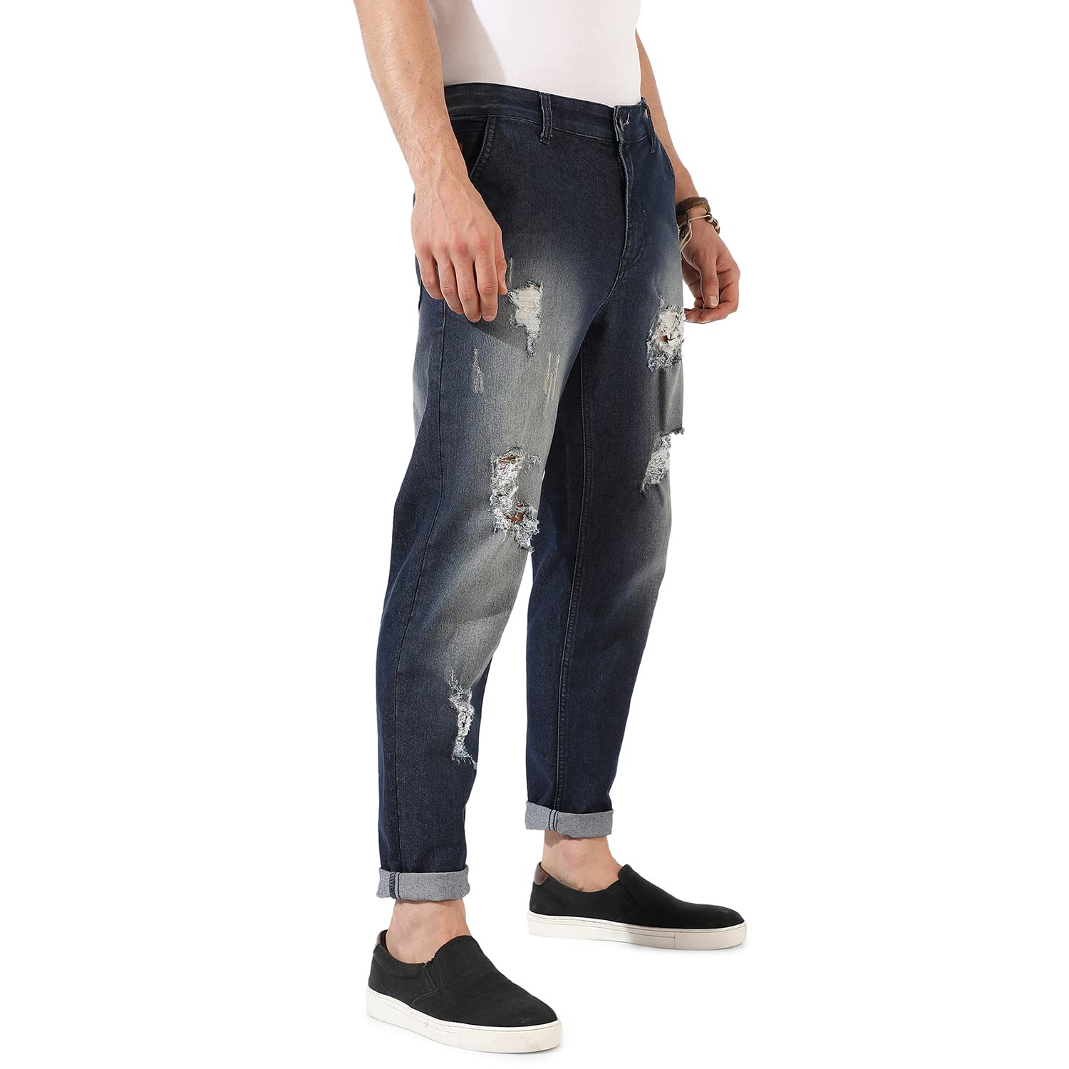 cahoot Men's Regular Fit Mid Rise Classic Denim Jeans | Premium Stretchable Cotton Mid-Rise Crafted with Comfort Fit and High Performance for Everyday Wear-picture-24