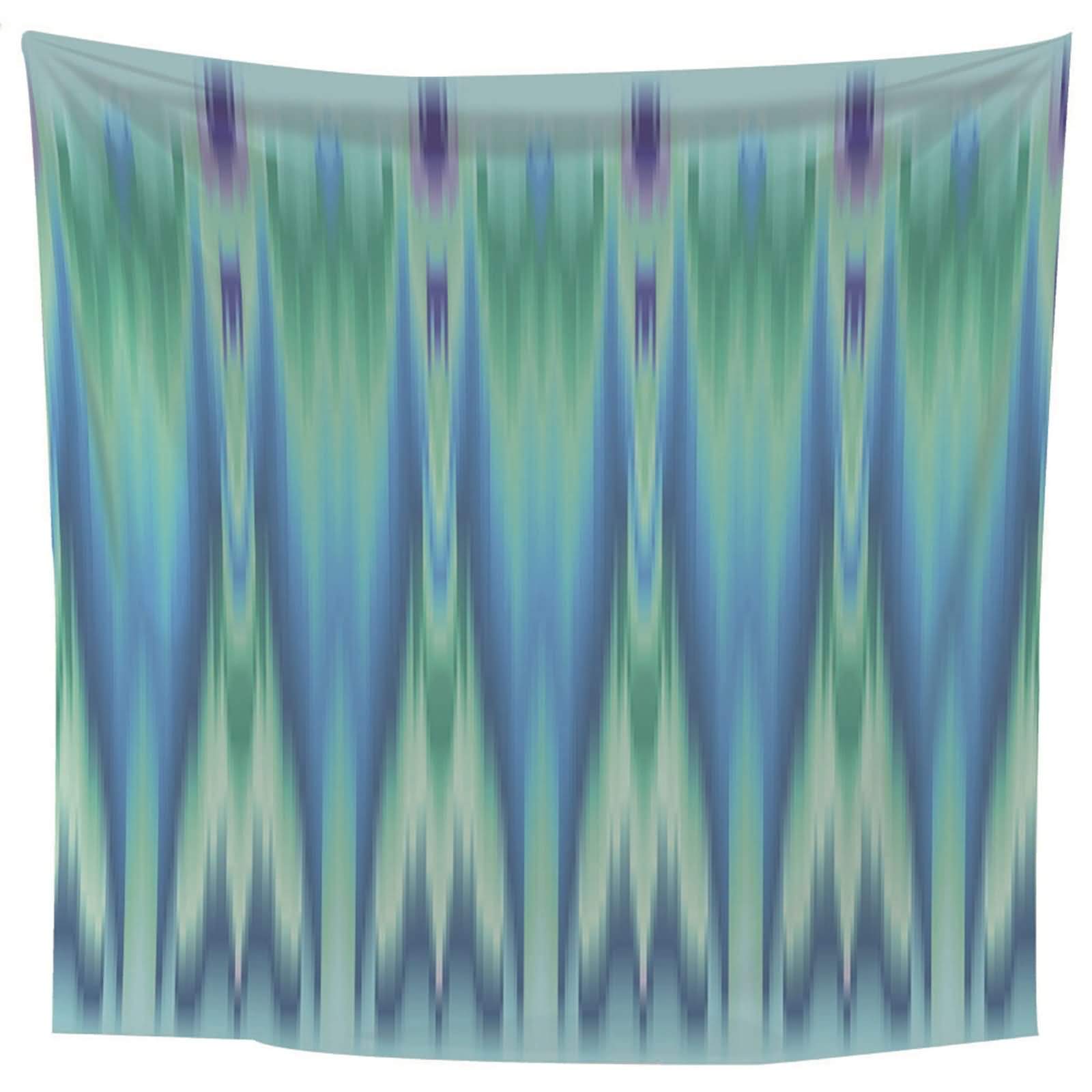 Motif psychédélique cyan bleu vert pour masquer un mur vide efficacement