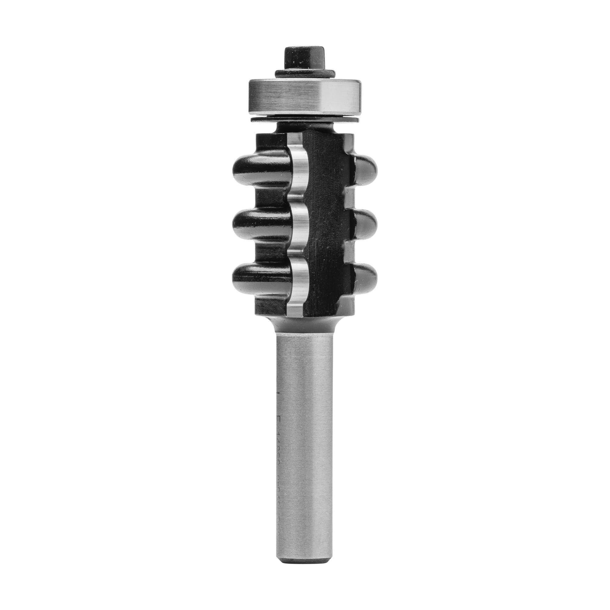 ENT 14860 Frez dekoracyjny w wegliku, trzpien (S) 8 mm, srednica (D) 22,2 mm, NL 25,4 mm, R 3,2 mm, SL 32 mm, z lozyskiem kulkowym