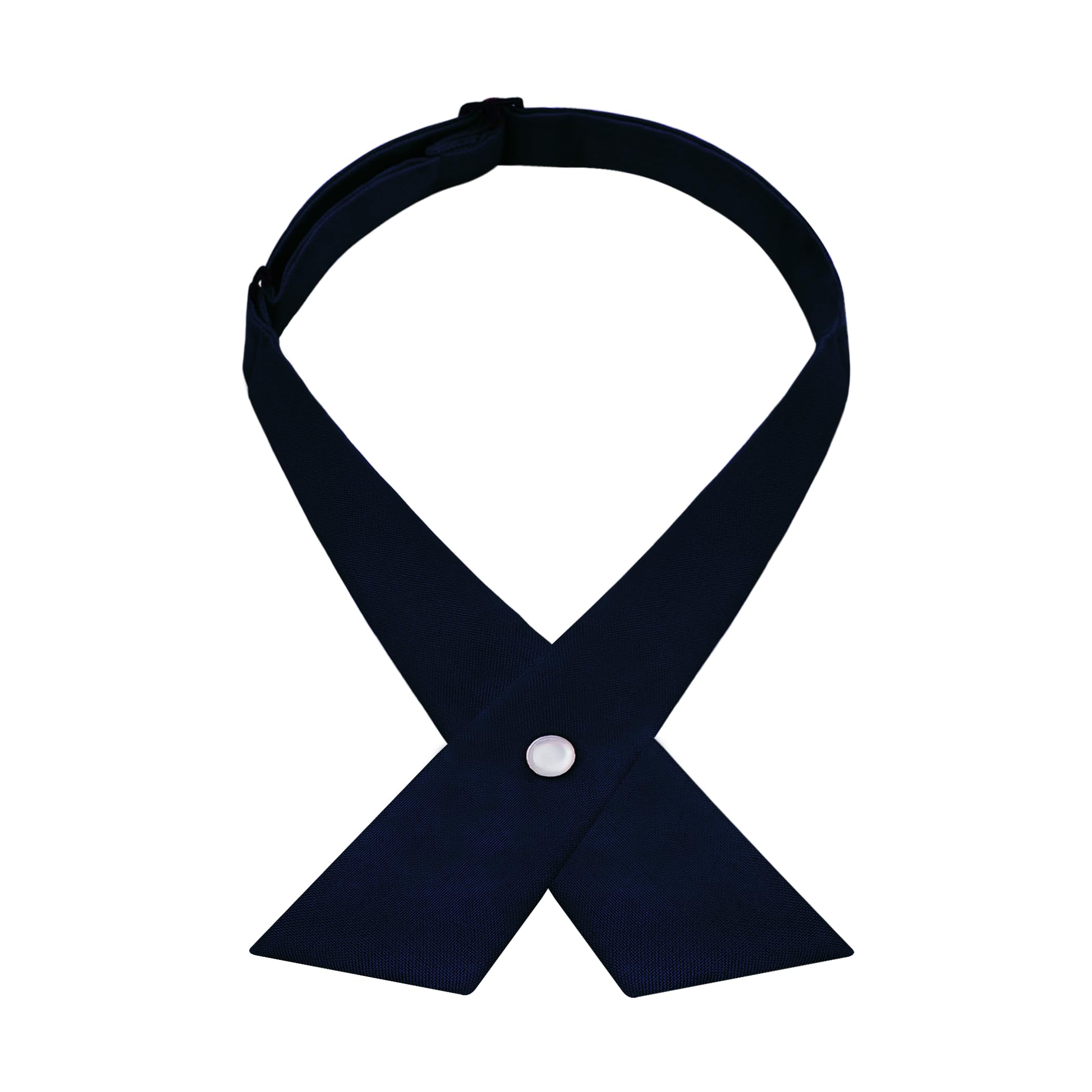 Syaya Unisex Navy Blue Women/Men Cross Bow Tie, Pre Tied Crossover Necktie For Janpanese School Girl Jk & Jc Uniform Or Cosplay W-B-T2, One Size
