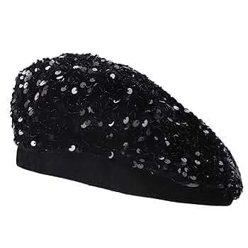 LUCKYBUNNY Sequin Beret Artist Hat Bling French Beret Hats