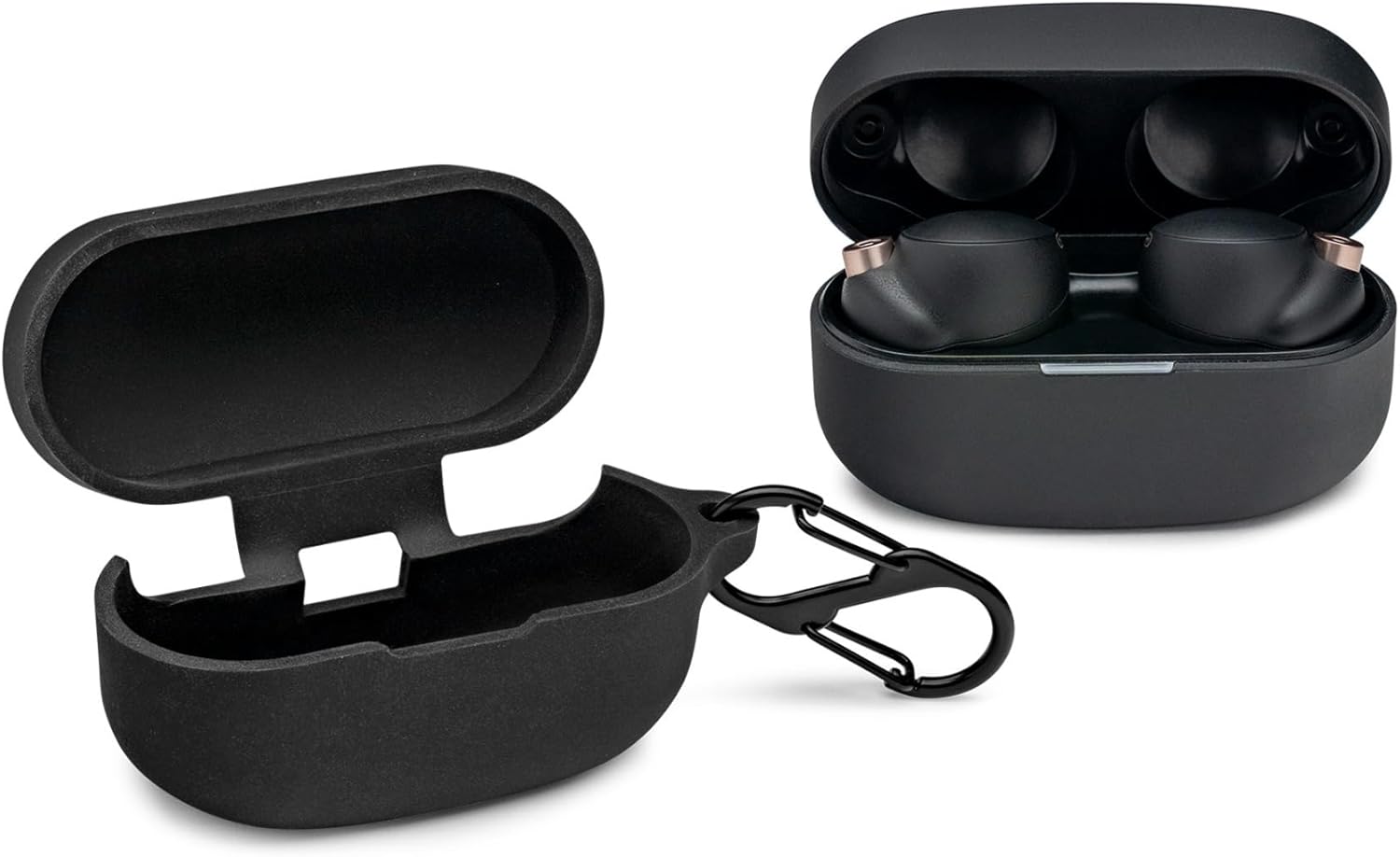 Sony Replacement Rechargeable Charging Case for WF-1000XM5 Earbuds (Black) Bundle with Silicone Case