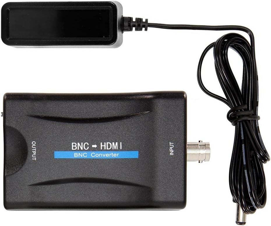 E-SDS BNC to HDMI Video Converter Box,BNC Adapter with Audio for Security Cameras DVRs Supports 720P/1080P Output
