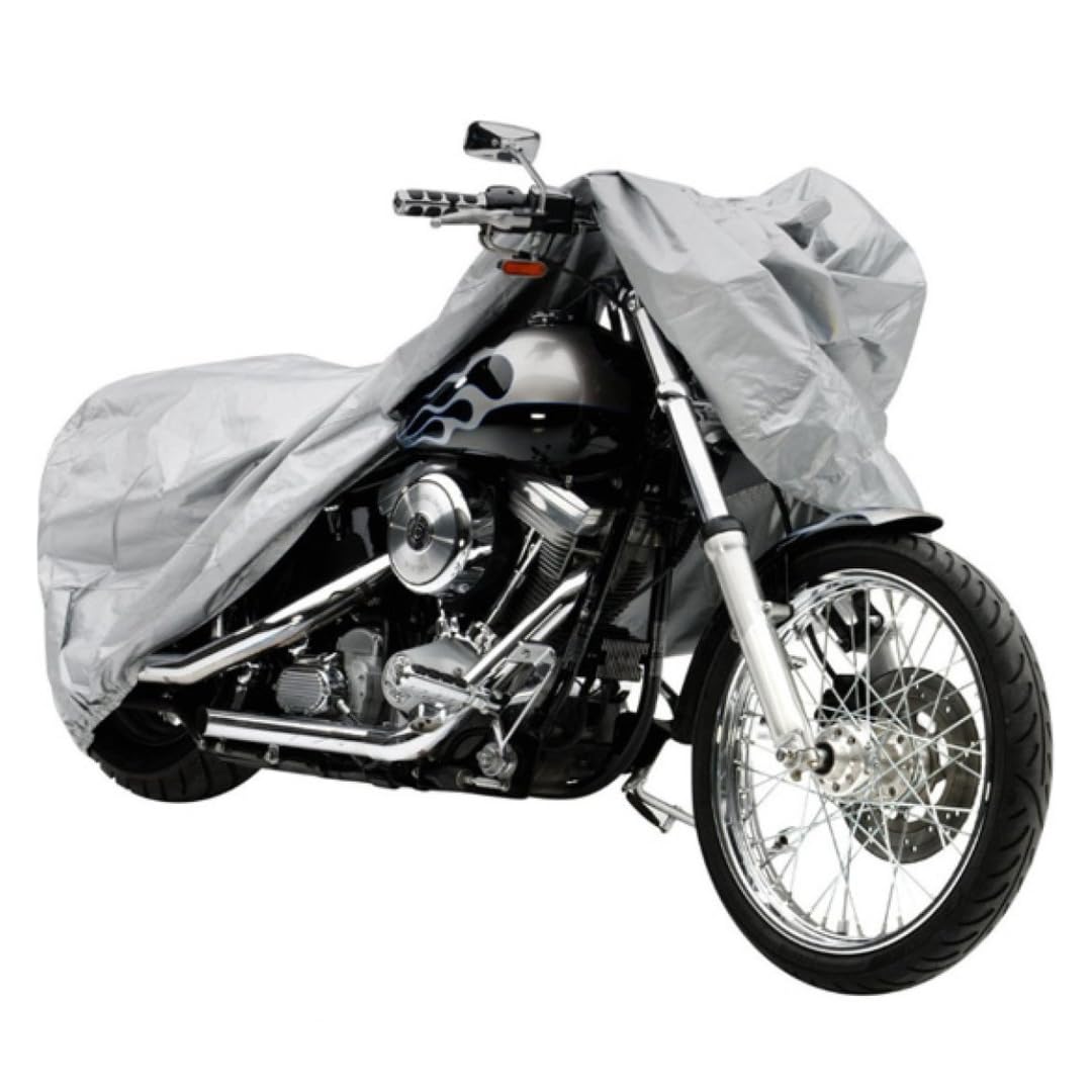 PARENCE.- Funda Impermeable para Moto y Bicicleta 205x125 cm – Protección Exterior e Interior Resistente a los Rayos UV, al Polvo y a la Intemperie – Funda Ligera de Aluminio con Cierre