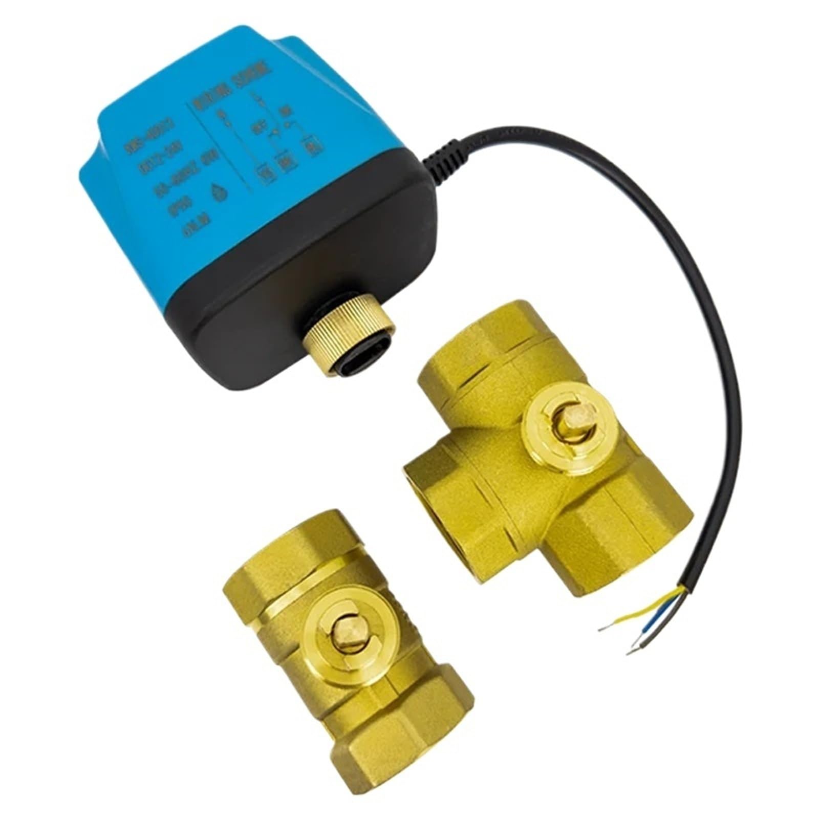 Vanne à bille électrique DN15 en laiton 12V 24V à 2 voies pour contrôle d'eau