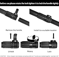 Vista 5 de LBW SUP Paddle Board Paddle Stand Up Paddleboard Paddles - 3 o 4 piezas de aleación flotante portátil SUP Kayak Paddle ajustable de 2 lados