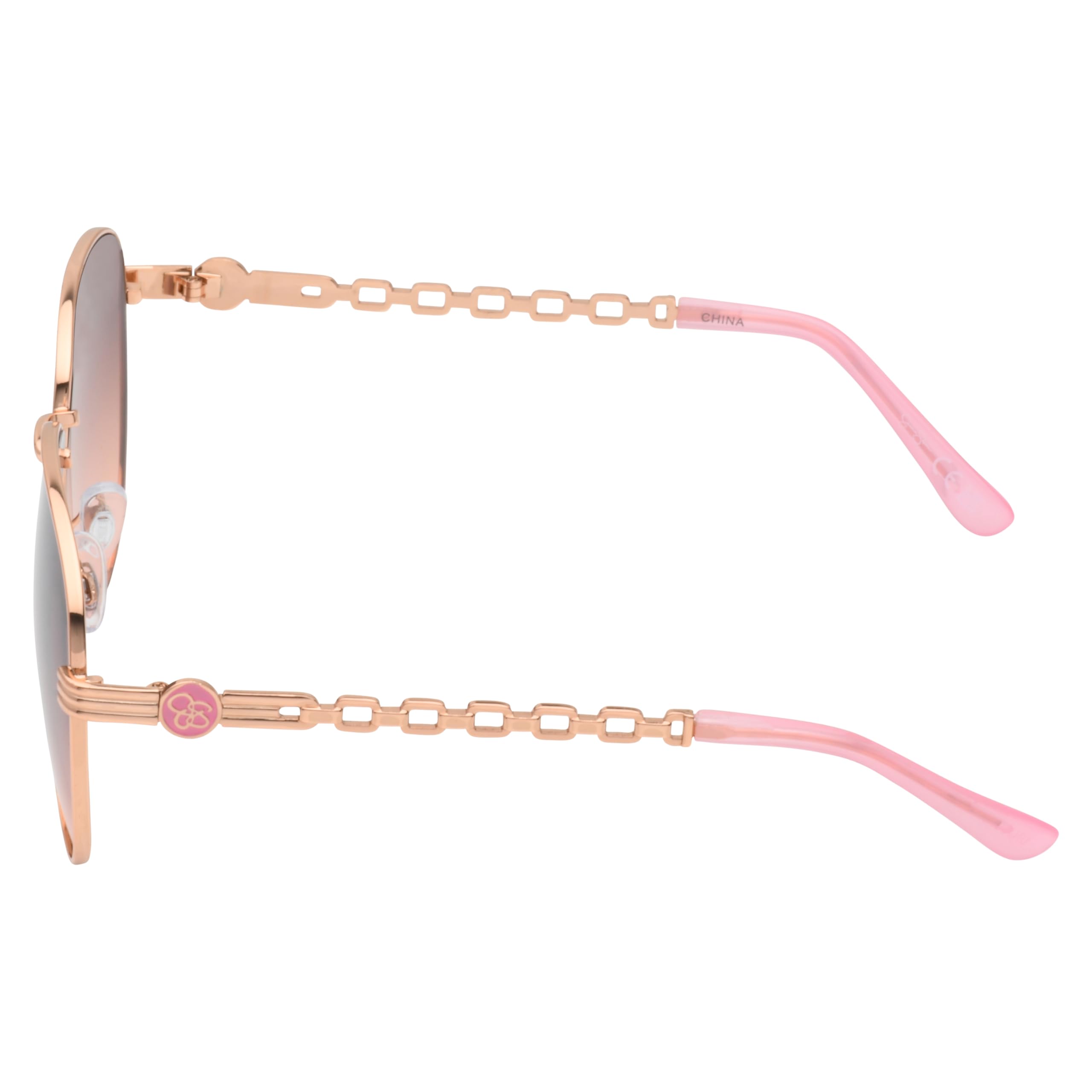 Jessica Simpson Damskie okulary przeciwsłoneczne J5702 eleganckie metalowe okulary przeciwsłoneczne z ochroną UV400, Różowe złoto i róża, 60 mm