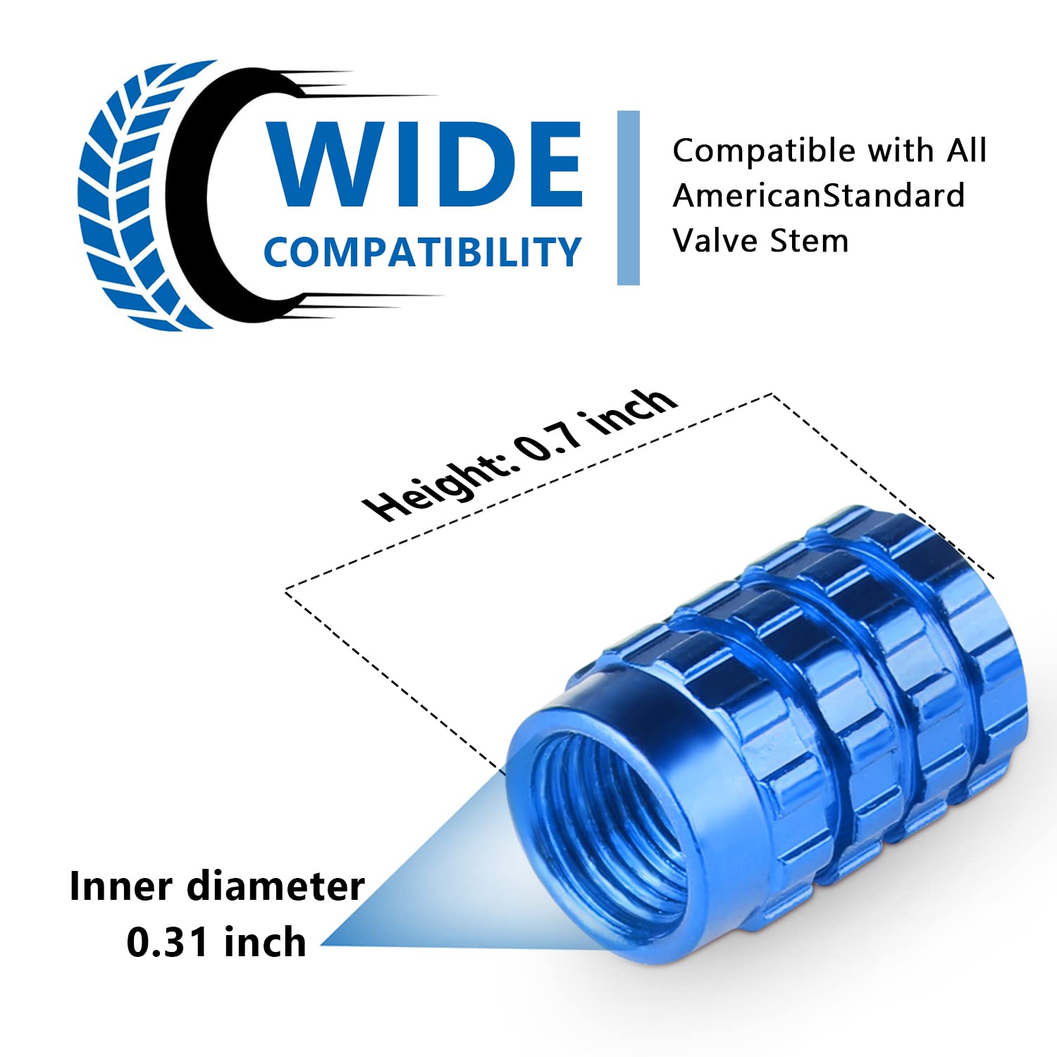 Ouzorp Lot De 4 Bouchons De Valve Universels Pour Voitures