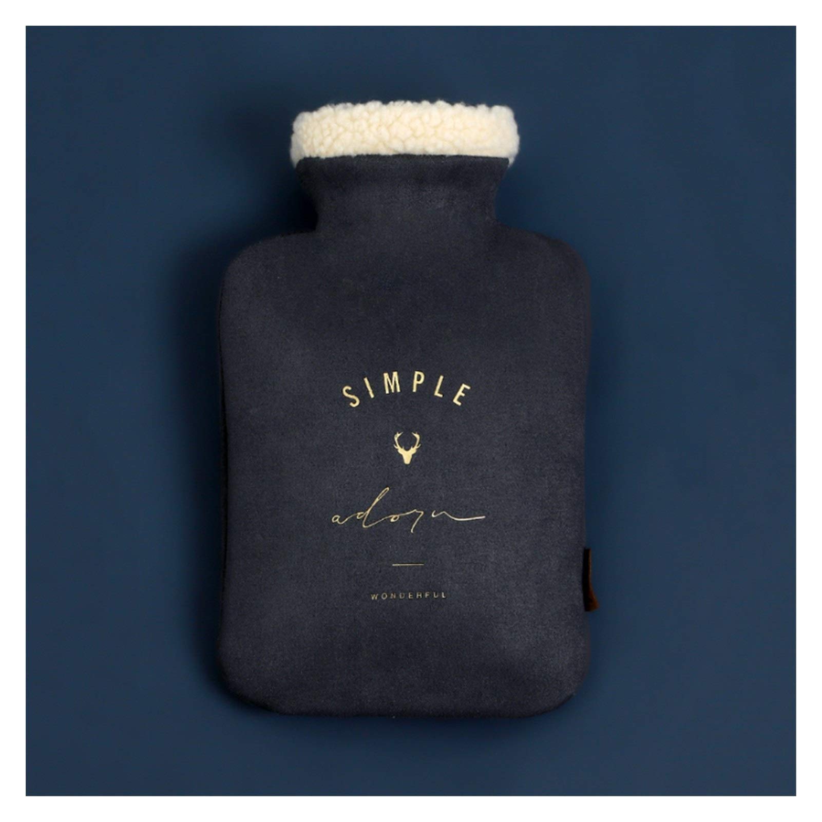 bolsa de agua caliente Botellas de agua caliente Botella de agua caliente de goma clásica con cubierta de punto Bolsa de agua caliente Bolsa de agua caliente portátil reutilizable llena de agua calien