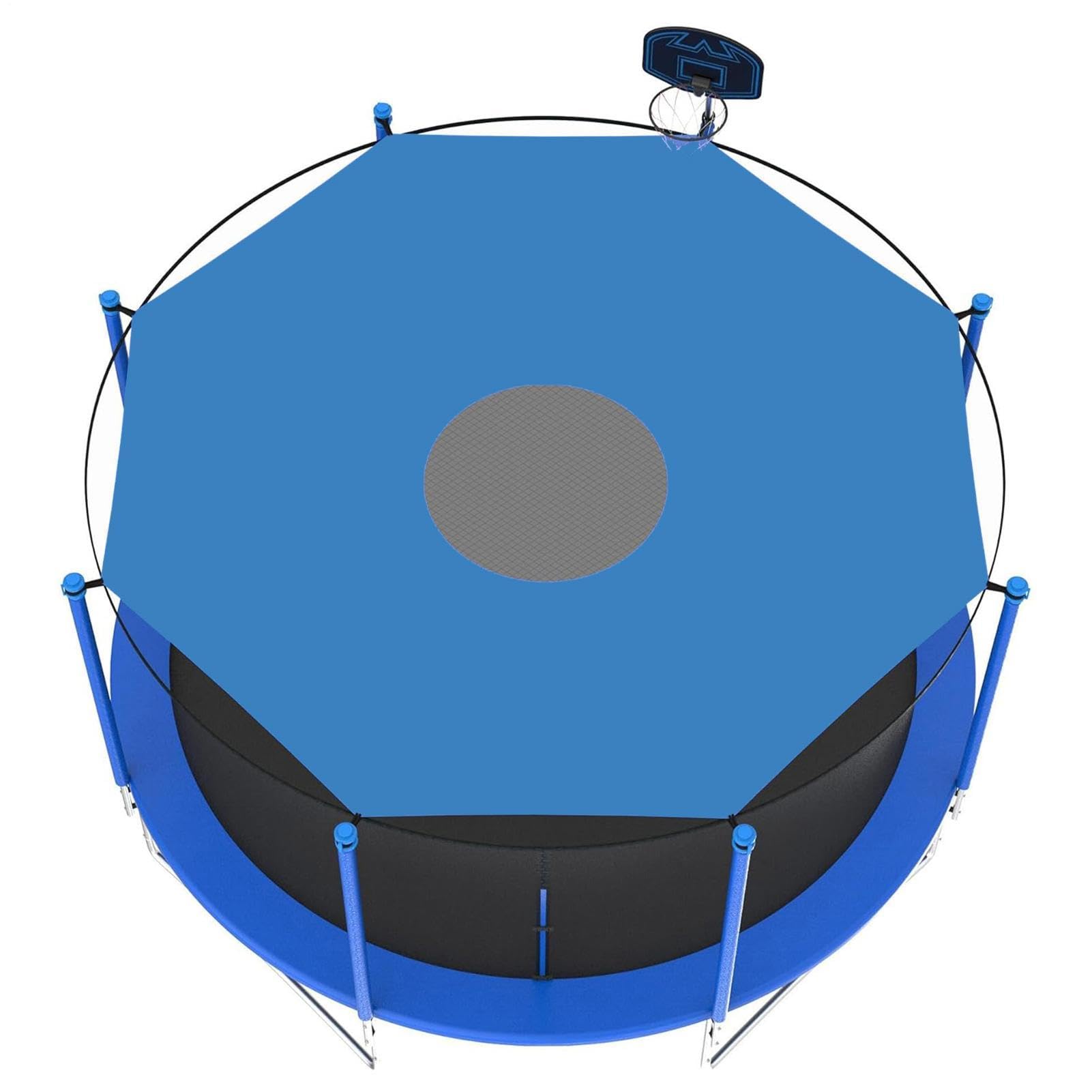fbgnfihi Trampoline Shade, Waterproof Oxford Trampoline Canopy Trampolines Tent, Anti UV Trampolines Protective Cover, Foldable Sunshade Accessories, Easy To Install, for 6 8 12 Strokes, 6-14ft