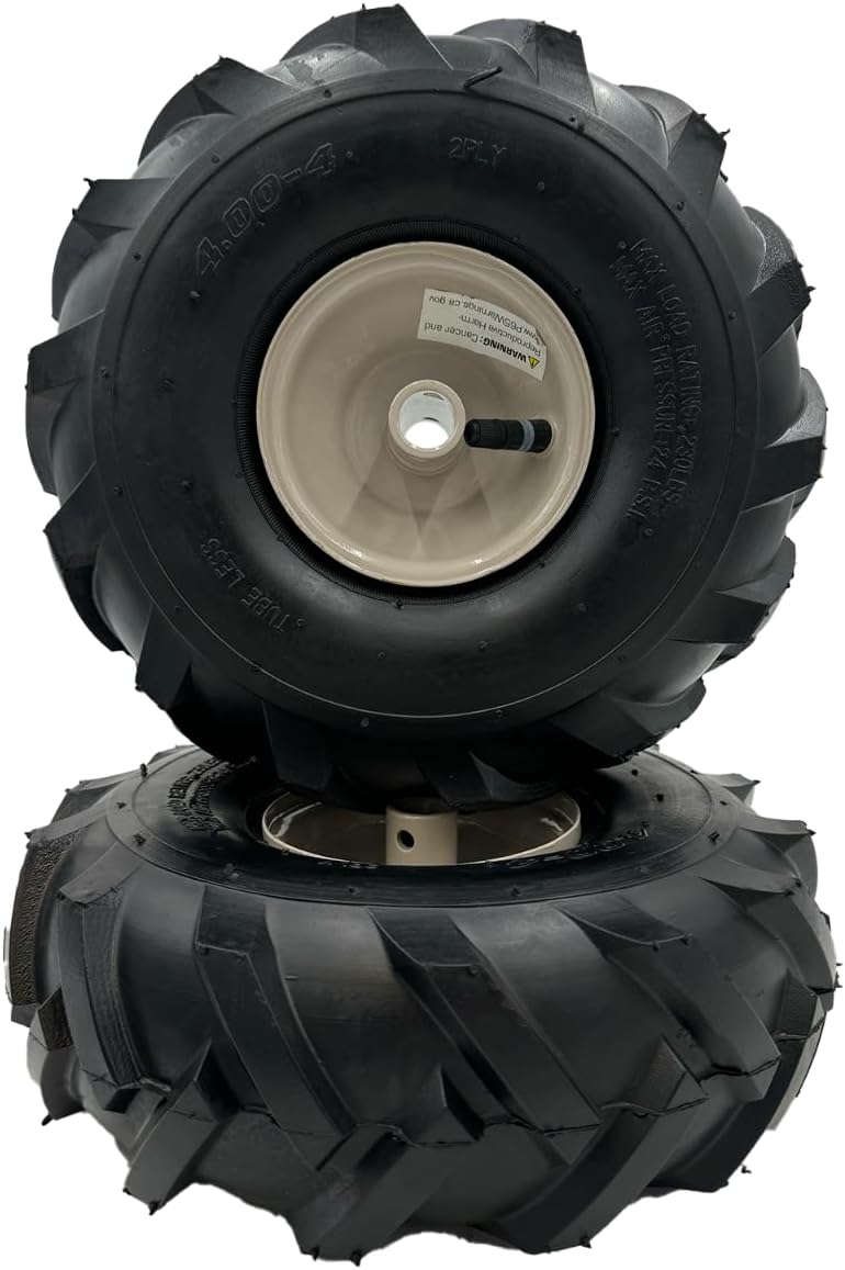 Set - 11x4.00-4 Tiller Wheel - 3/4" Hub - Craftsman & Troy-Bilt Tiller Replacement