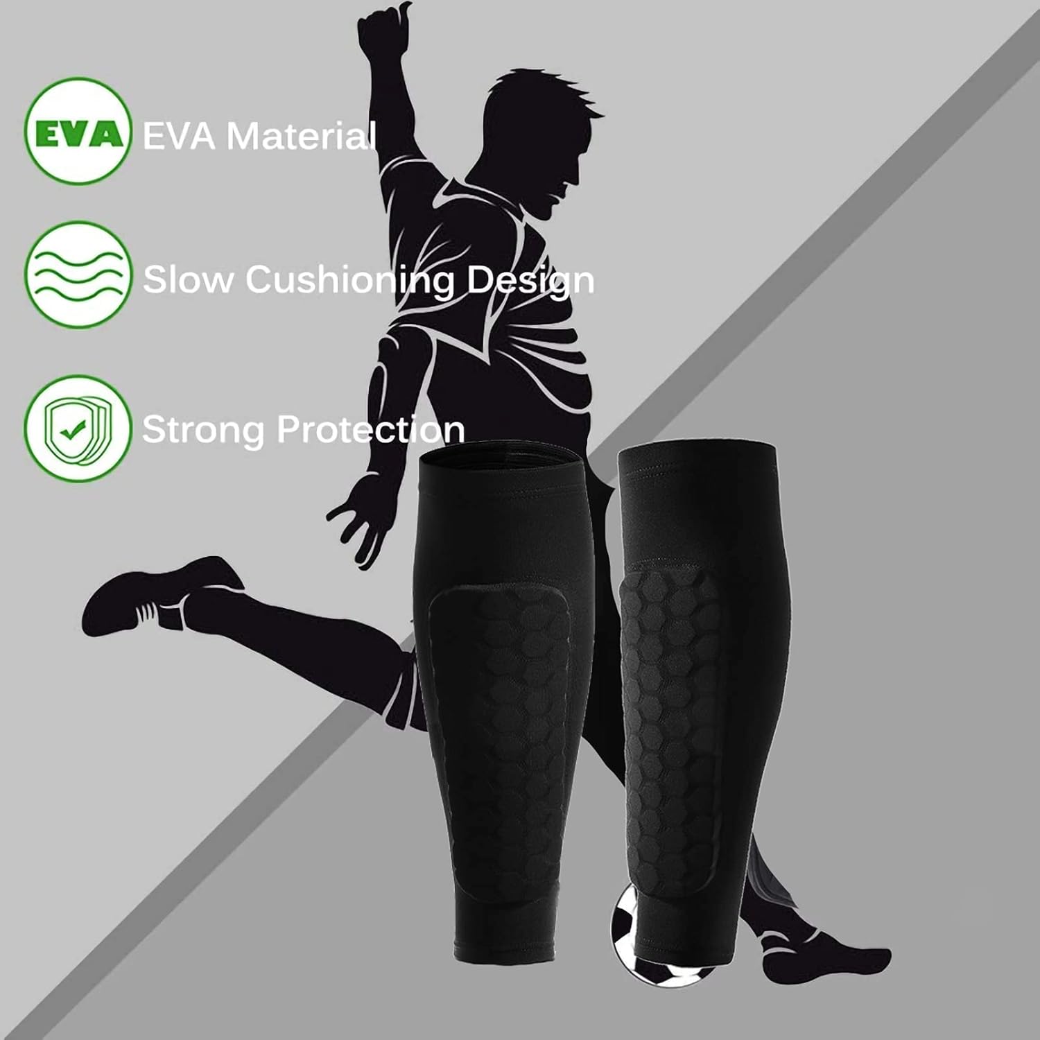 Geeksport Soccer Shin Guards Youth, Kids Soccer Shin Guards for 3-15 Years Old Boys and Girls for Football, Lightweight EVA Cushion to Protection Football Player Reduce Shocks and Injurie : Sports & Outdoors
