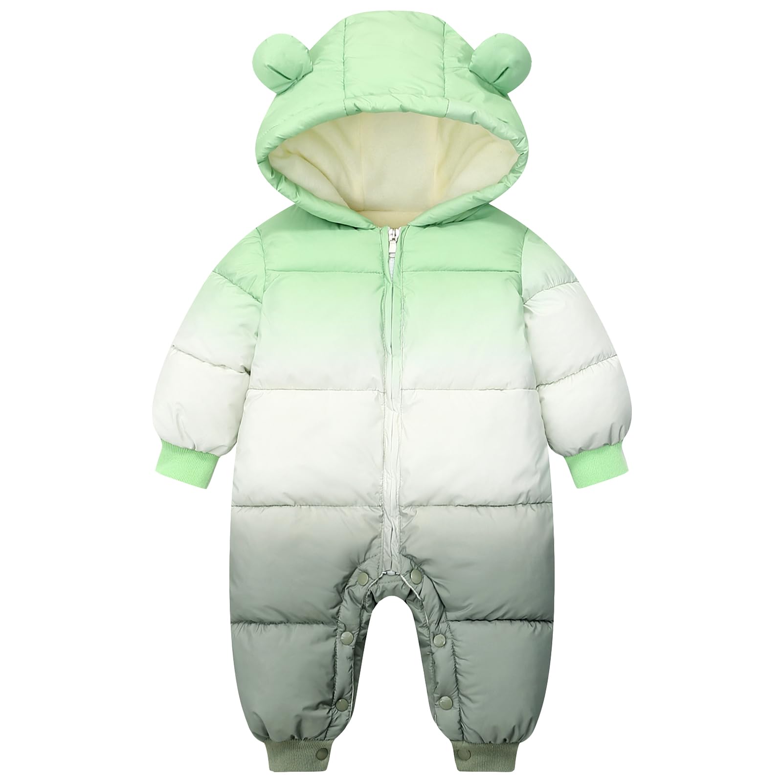 Traje de Nieve Bebé Niña con Capucha Mamecucos Recién Mono de Nieve Niño Ropa de Algodón para Otoño Invierno