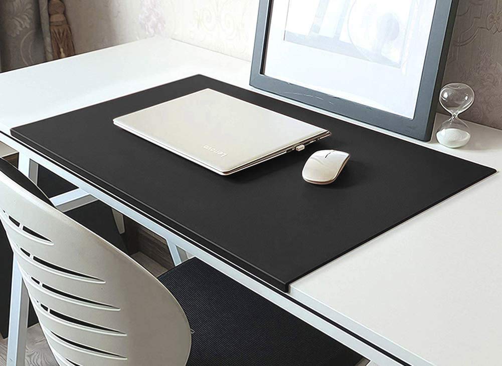 Schreibtischunterlage Leder,60x120cm rutschfeste Schreibmappe mit runder Kante Unterlage und Kantenschutz,Schreibmappe, Tischunterlage für Büro und Zuhause