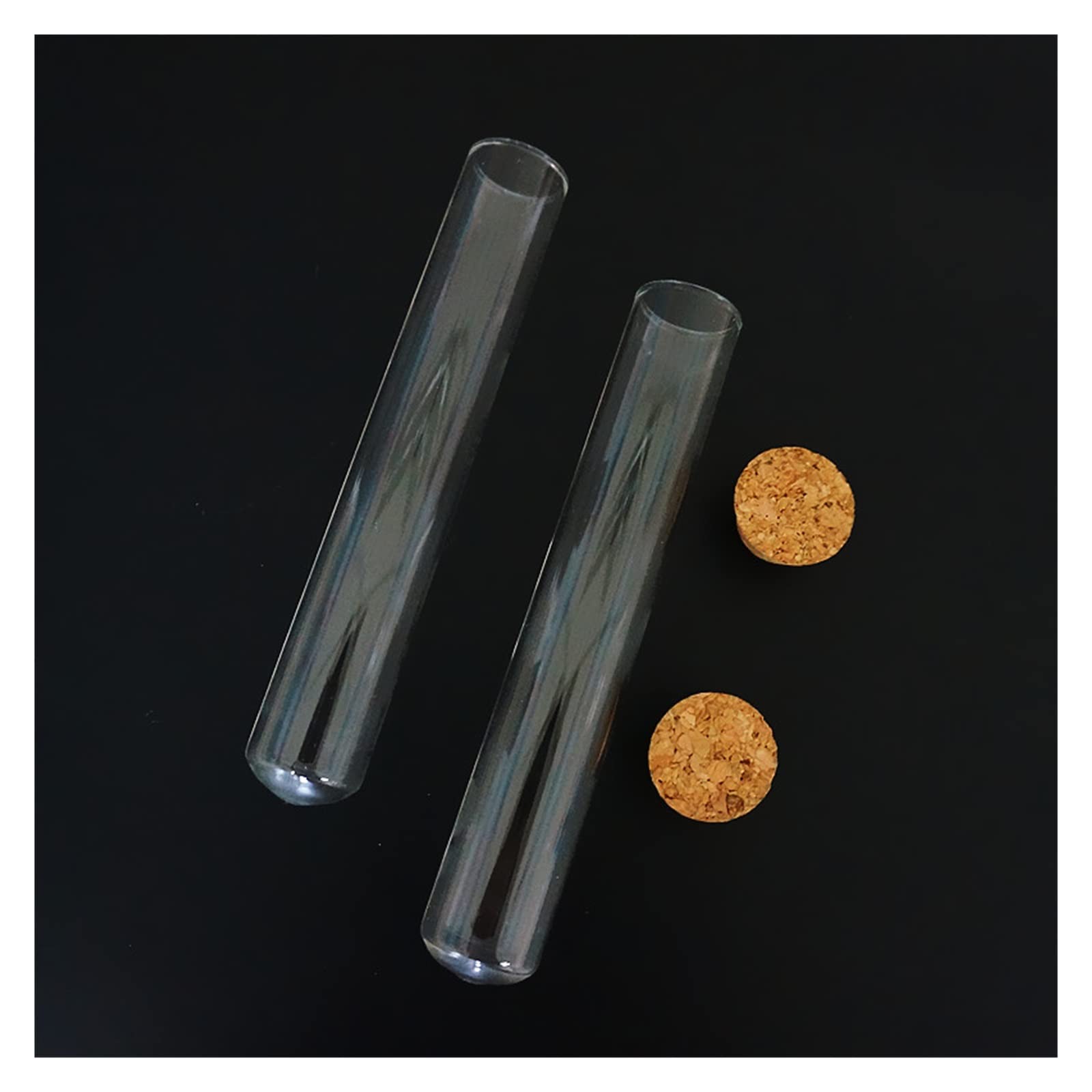 YYJzsw 24 Sztuk/partia 25x150mm Jasne Okrągłe Dno Szklane Probówki Z Korkiem Drewniane Korki Materiały Laboratoryjne