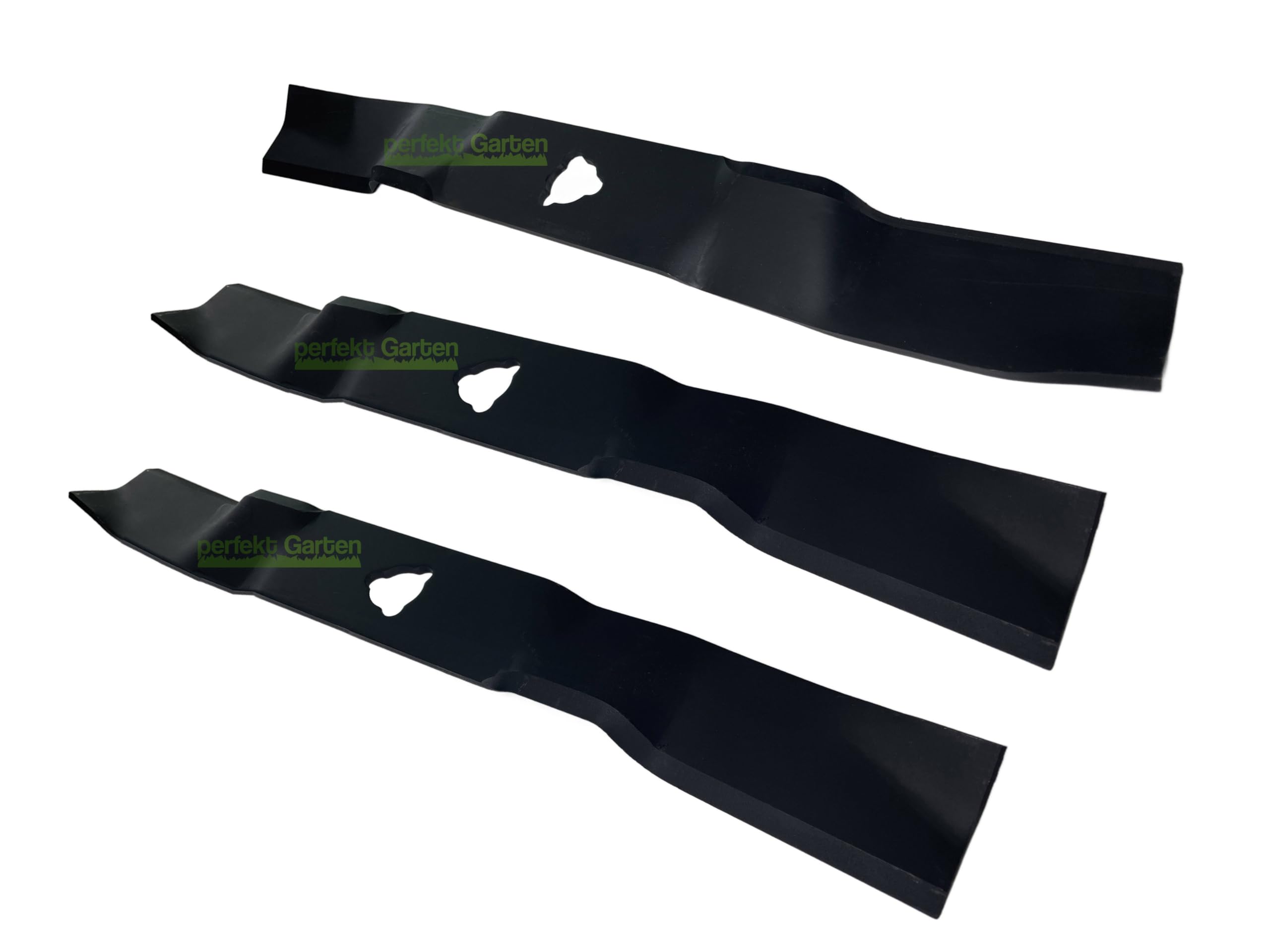 perfektGarten 3 cuchillas para cortacésped de 49,5 cm compatibles con Stiga 135 Titan RM135 / 1134696701 1134696702 1134913101