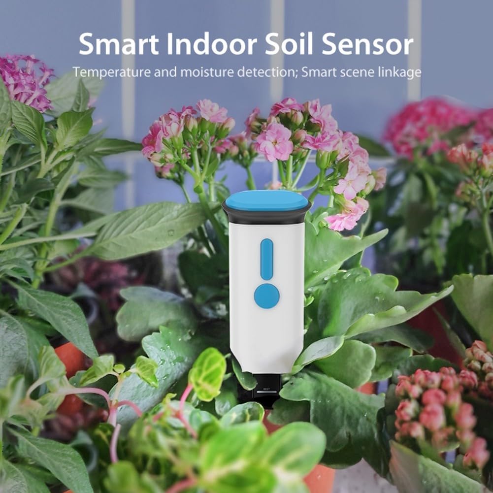 Medidor de sensor de humedad del suelo, higrómetro Wifi sensor de humedad ForTuya, para patio, granja, jardín, plantas de césped interior y exterior