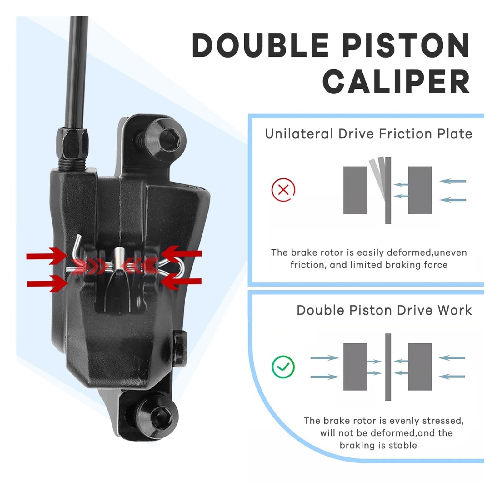 Juego de Frenos de Disco hidráulicos Rotor de Frenos Disco hidráulicos for Bicicleta montaña, MTB, Juego Delantero Trasero for Carretera
