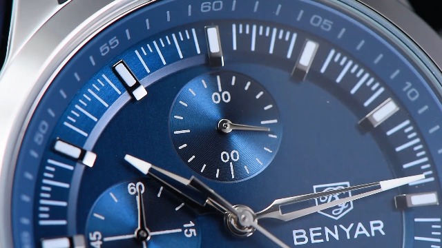 BENYAR Horloges voor heren Chronograaf Analoog quartz uurwerk Mode Zakelijk sporthorloge Roestvrij stalen armband 30M Waterdicht en krasvast Stijlvol Elegant Herengeschenk