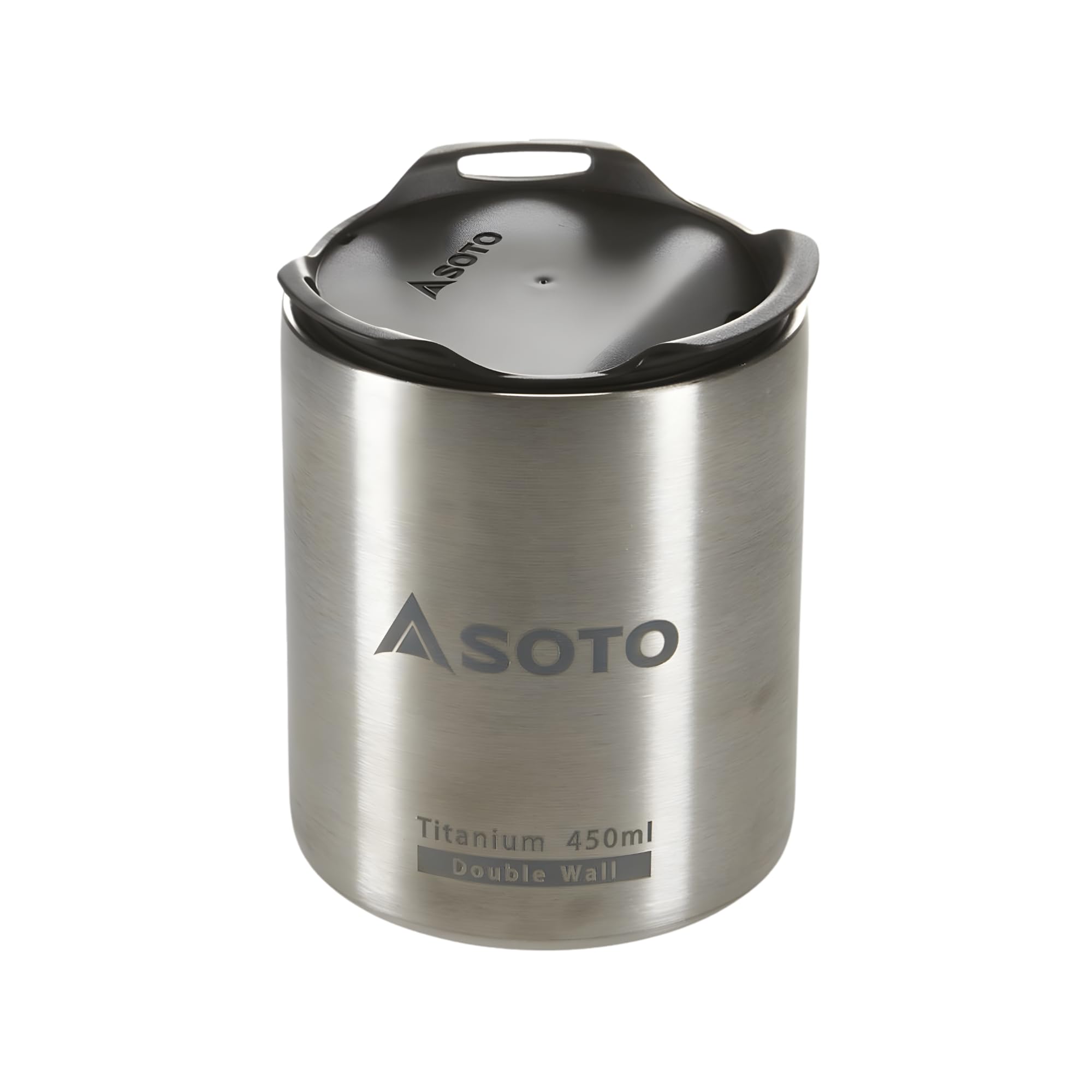 Aero 450ml Titanium Backpacker Mug with Lid - Double Wall Insulated Coffee Mug or Cup for Backpacking, Hiking, Picnic, or Travel