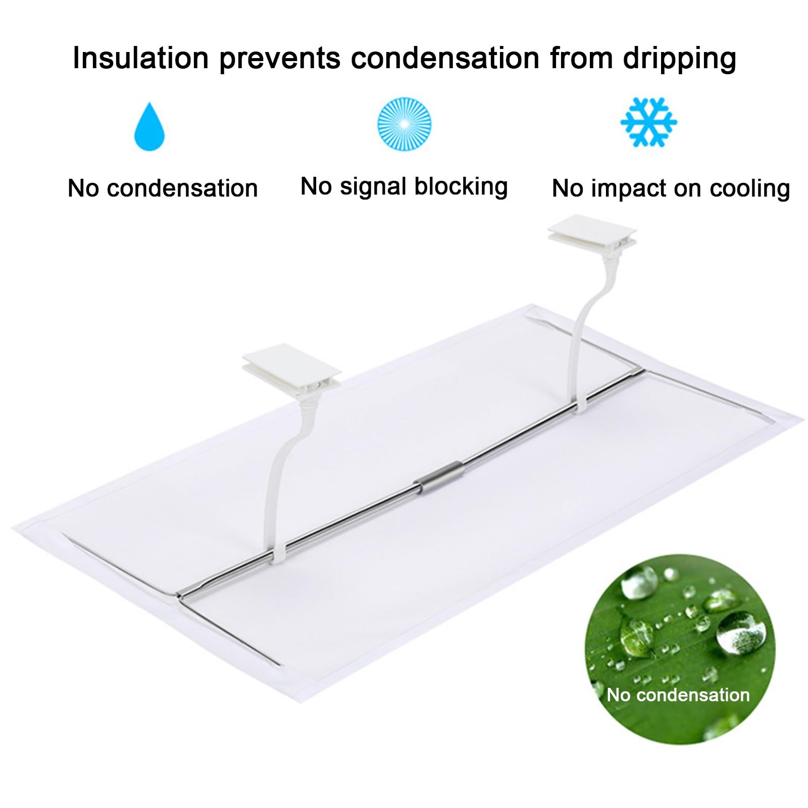 Desviador de aire acondicionado, deflector de ventilación para CA central, mejora la circulación de refrigeración y calefacción, evita la anticondensación con 4 piezas para un flujo de aire eficiente