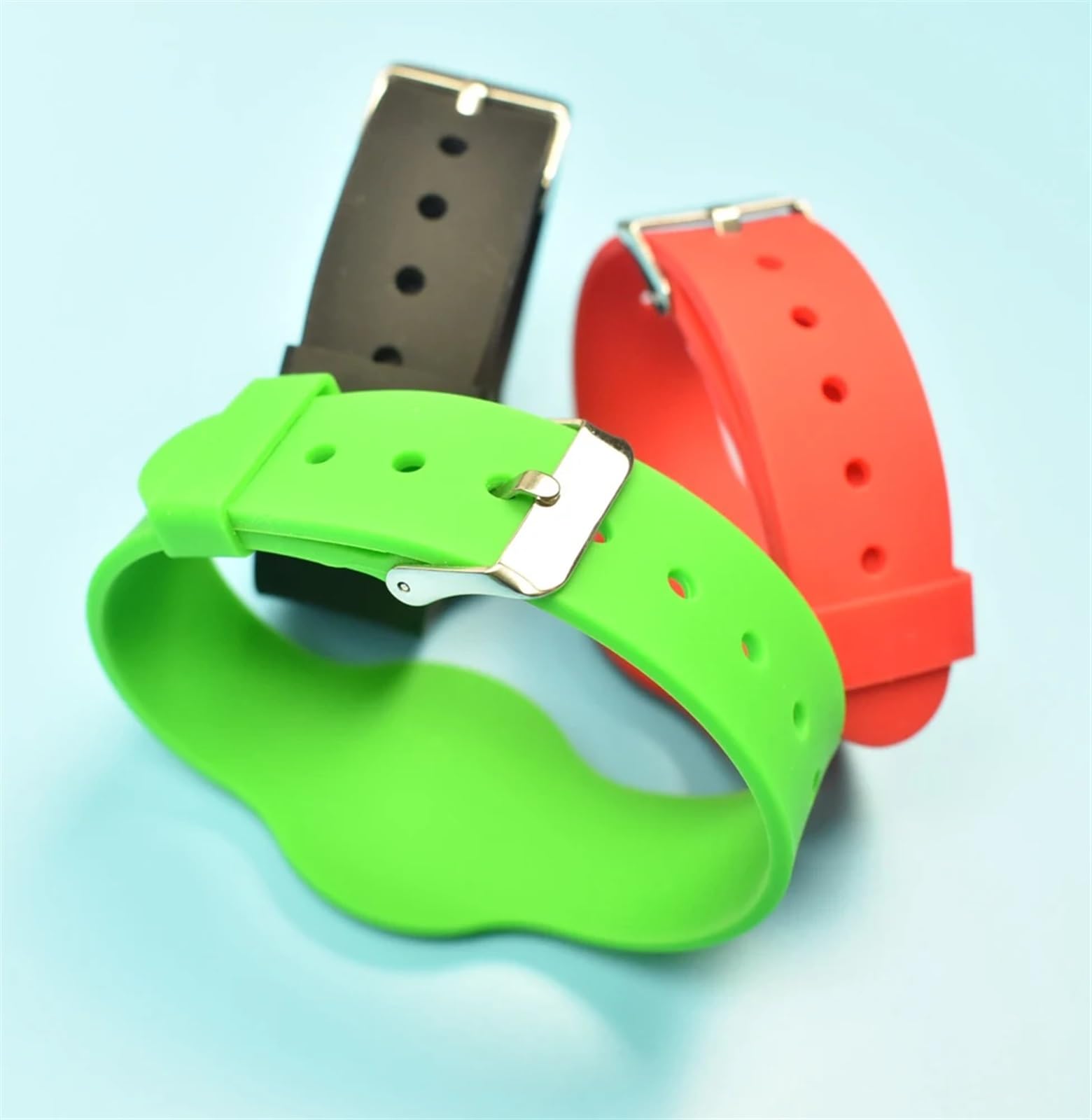 10pcs/Lot 125Khz RFID EM4305 T5577 Waterproof Proximity Rewritable Smart Adjustable Wristband Bracelet ID Card(Yellow)