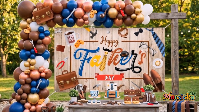 Lona decorativa para Día del Padre 70.8" x 43.3" miniatura 7