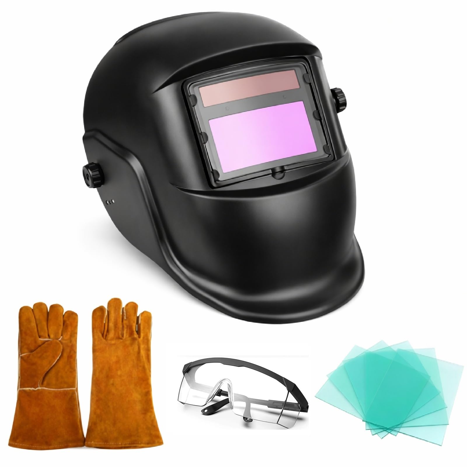 BARAC Welding Helmet, Safety Mask Eyes Auto Darkening Photoelectric Solar Mask with UV Protection for Welding Work ARC TIG MIG | Máscara de Soldador y Pantalla Soldar con oscurecimiento, protección UV. Sensibilidad y retardo ajustable de mayor precisión.