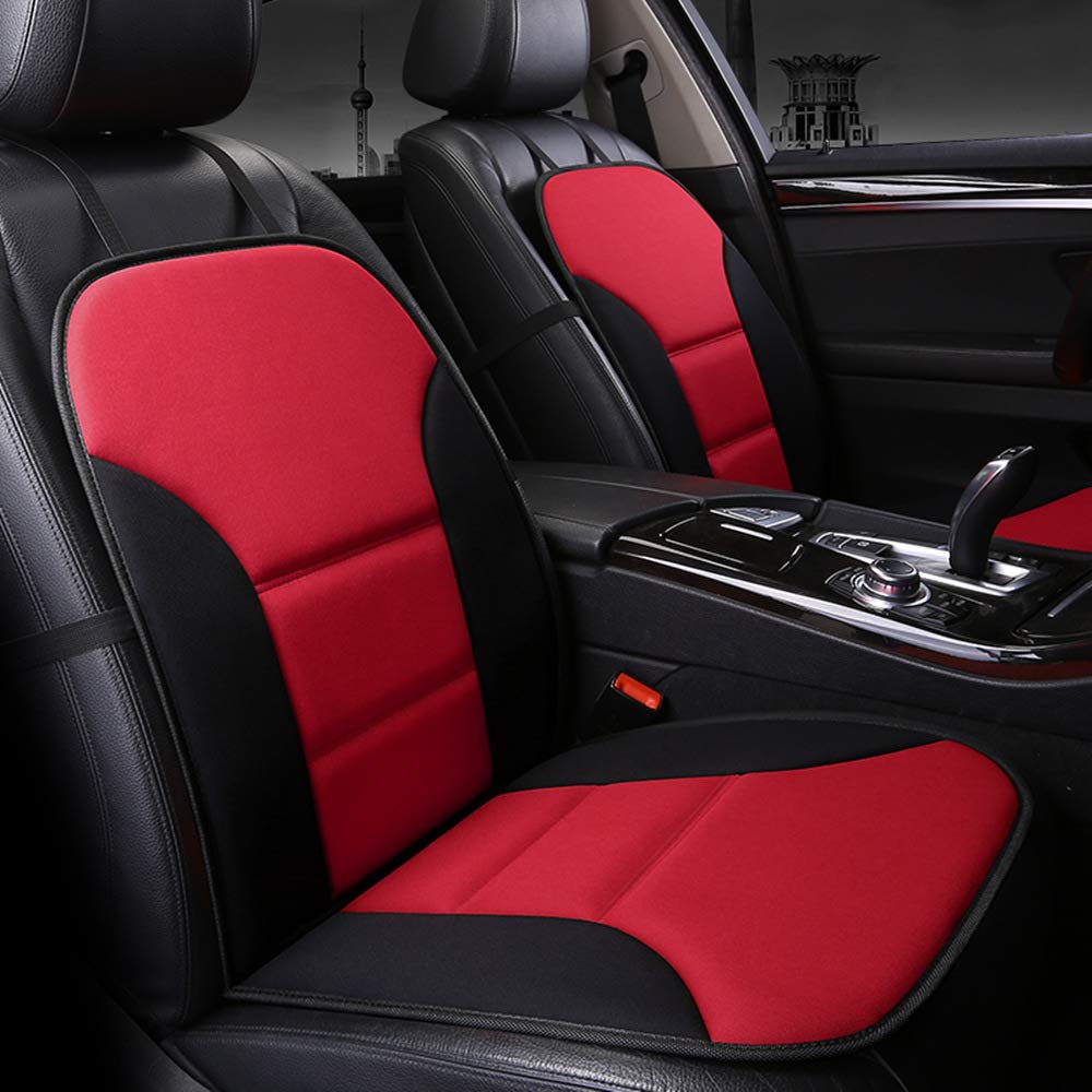 Funda Asiento Coche, Suave Cojín de Asiento, Protección del Asiento de Coche - Cuatro Estaciones Universal Antideslizante Protector Asiento Delanterocon Respaldo - 2PCS