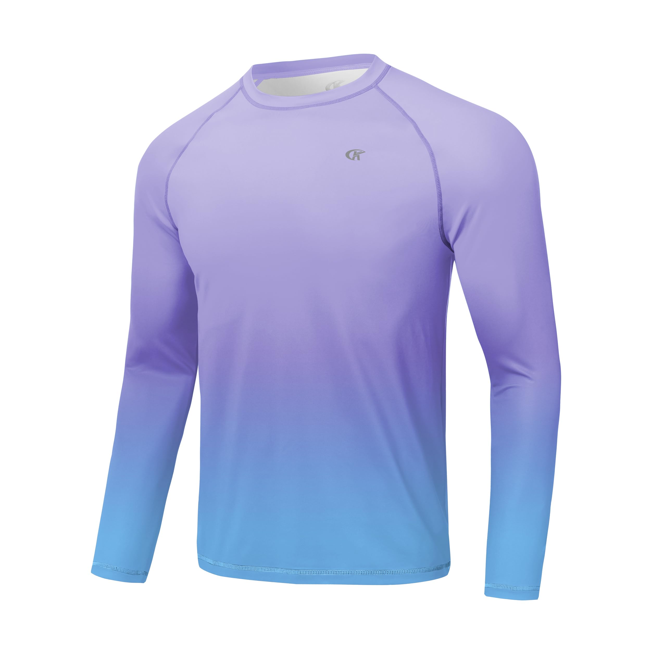 Huayuzh Rashguard UV Shirt Herren Langarmshirt Schwimm Tshirt Schnelltrocknend Atmungsaktiv Surfen Angeln Wandern Top