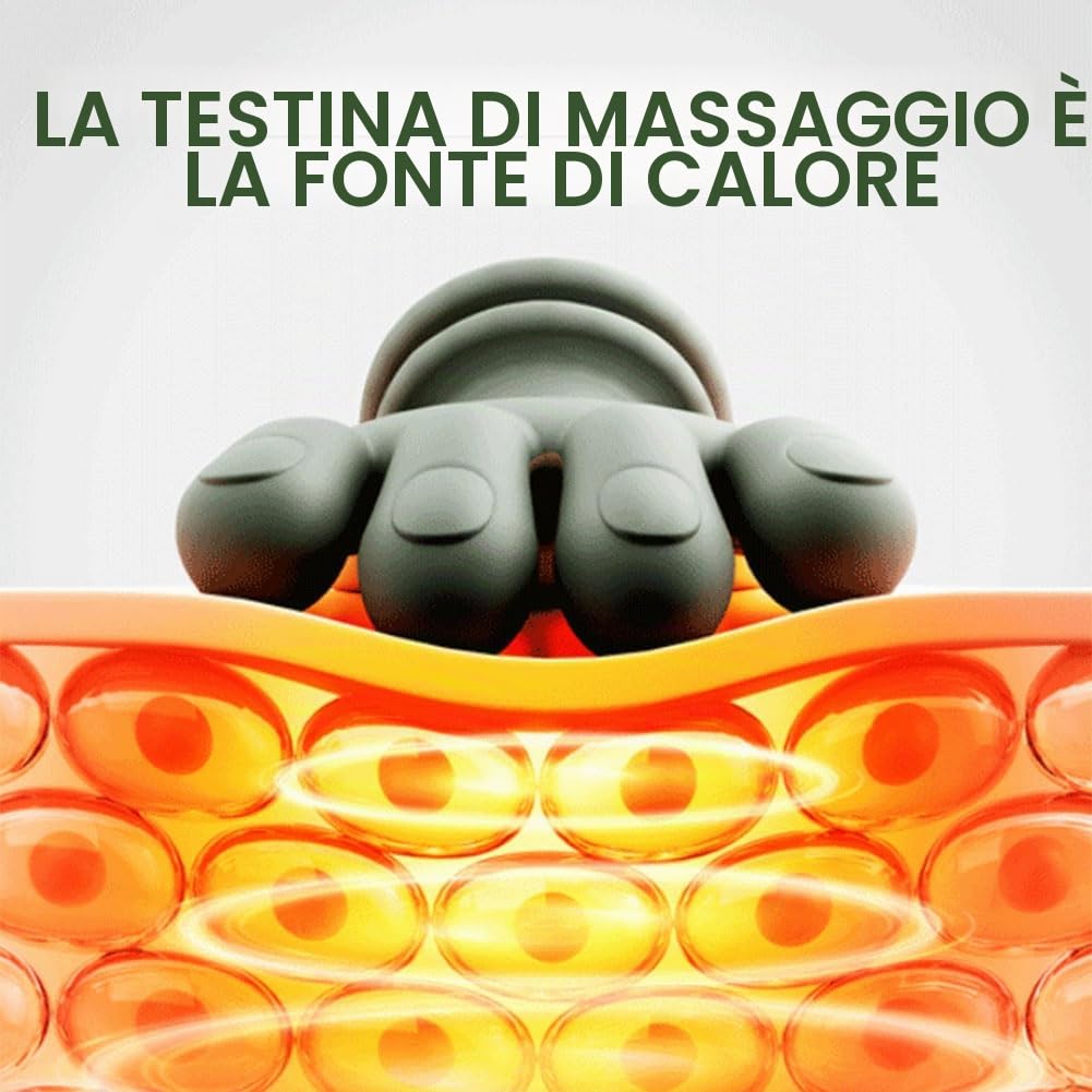 Massaggiatore per spalle, collo, mani, addominali inferiori, Shiatsu, schiena, massaggiatore per alleviare il dolore, cuscino elettrico per massaggio impastante profondo