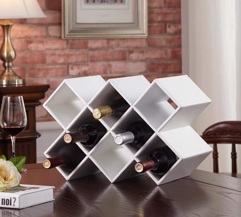 Casier à vin pour salon et cuisine moderne avec support en cuir élégant