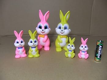 Amazon.co.jp: SS製薬 ピョンちゃん うさぎ ソフビ 2色3種6体セット