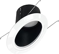 Vista 1 de Nora NLRS-6S12L127B - Bafle LED de 6 pulgadas con superpendiente (deflector negro/anillo de ribete blanco, 2700K)