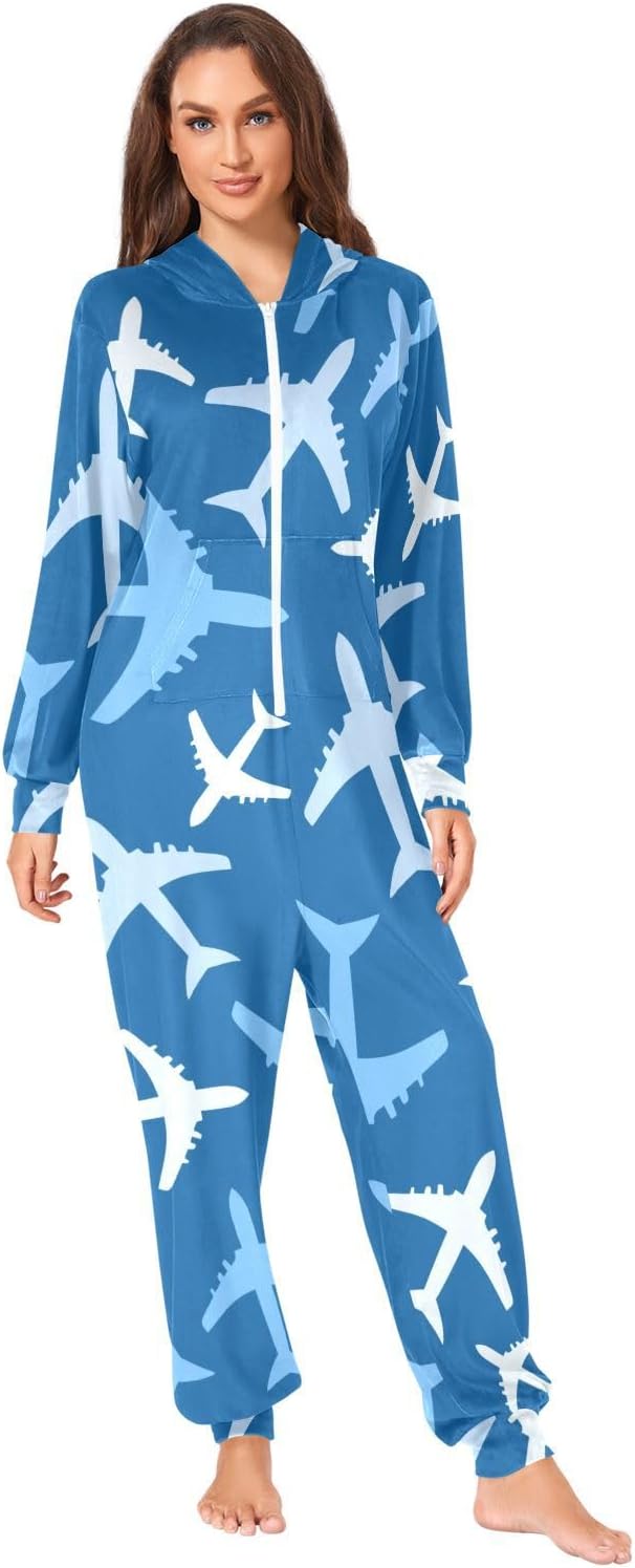 SUABO Adult Onesie Unisex One-Piece Pajamas for Men Women, Warm Sleepwear
